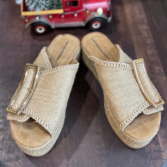 ANTHROPOLOGIE - KELSI DAGGER BROOKLYN Dover Jute Platform Sandals - Picture 14 of 17